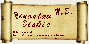 Ninoslav Diskić vizit kartica